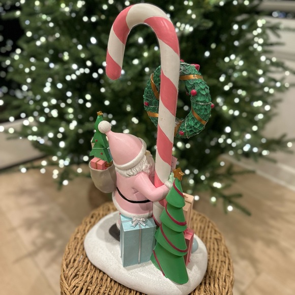 Cupcakes & Cashmere Santa candy cane figure sculpture Christmas Holiday - Picture 6 of 17